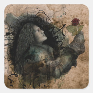 Sticker Carré Chevalier du Rose