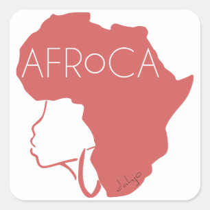 Sticker Carré Cheveux noirs naturels Afro