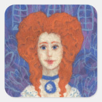 Cheveux rouges, fille gingembre rococo fibre art b