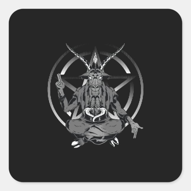 Sticker Carré Chèvre satanique (Devant)