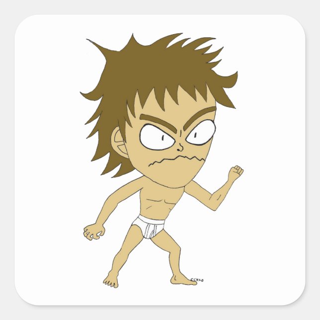 Sticker Carré chibi (Devant)