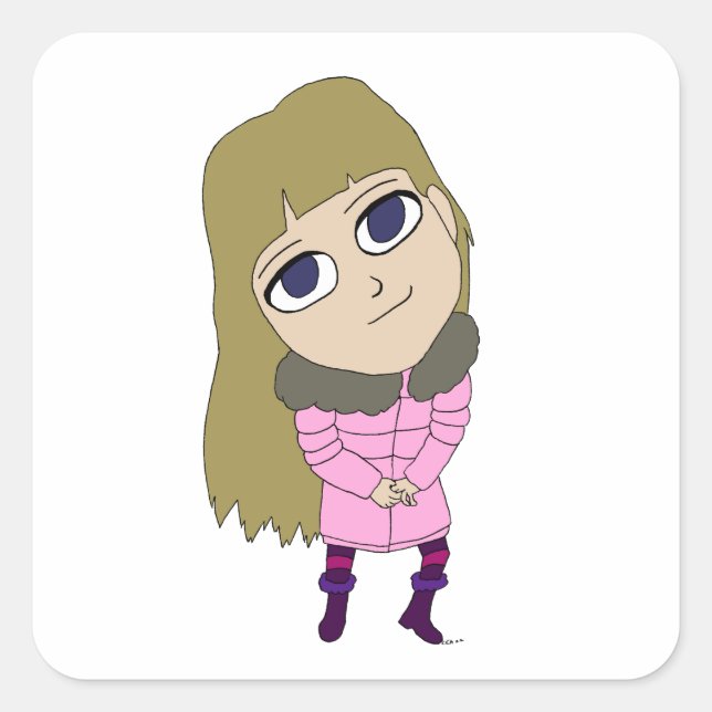 Sticker Carré chibi (Devant)