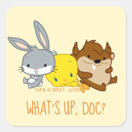 Sticker Carré Chibi BUGS BUNNY™, TWEETY™ & TAZ™
