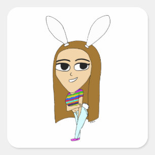 Sticker Carré chibi bunnygirl