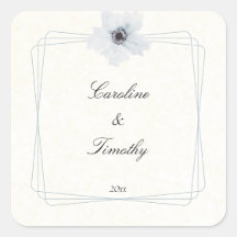 Chic aquarelle géométrique Anémonique Mariage flor