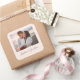Sticker Carré Chic Calligraphie Blush Pink Photo Mariage (Gifting)
