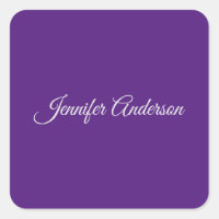 Chic Calligraphie Elégant Royal Purple Personnalis