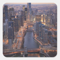 Chicago River et Trump Tower d'en haut