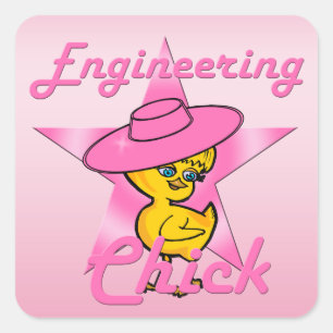 Sticker Carré Chick d'ingénieur #8