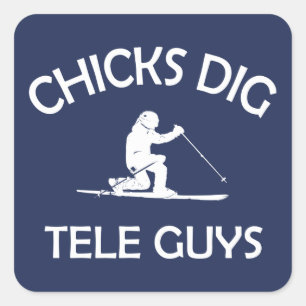 Sticker Carré Chicks Creg Tele Guys