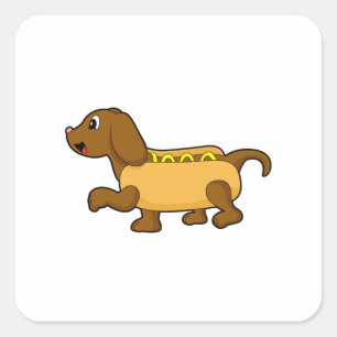 Sticker Carré Chien comme chien de garde