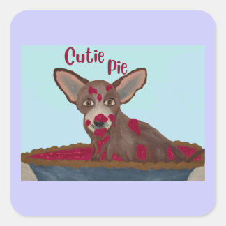 Sticker Carré Chihuahua Cutie Pie