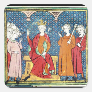 Sticker Carré Childeric II, roi de Merovingian d'Austrasia
