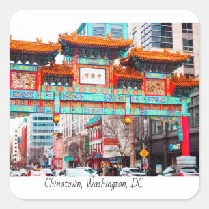 Sticker Carré Chinatown DC, USA