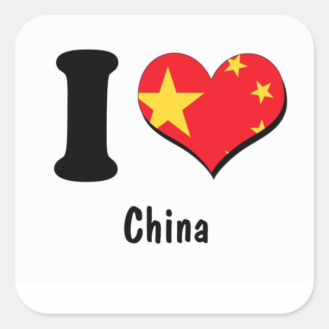 Sticker Carré Chine (Devant)