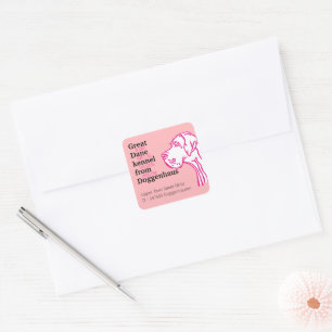 Sticker Carré Chiots Danois pour la vente