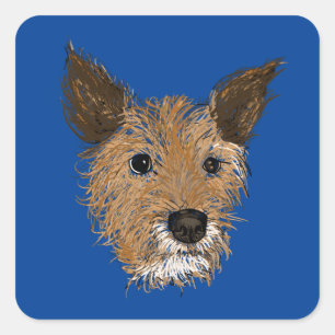 Sticker Carré chiots lavants