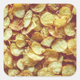 Sticker Carré Chips de pommes de terre