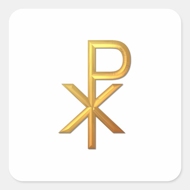 Sticker Carré Chiro en or "3D" (Devant)