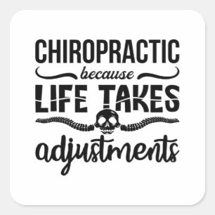 Sticker Carré Chiropraticien Chiro Chiropratique de la colonne v