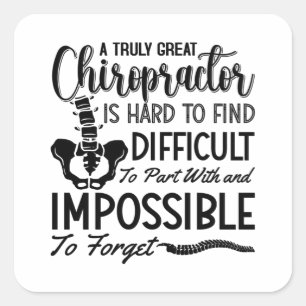 Sticker Carré Chiropratique Chiro épine Vraiment grand chiroprat