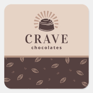 Sticker Carré Chocolat, Boulangerie, Sweets Shop Personnalisable