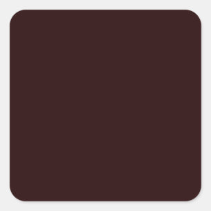 Sticker Carré Chocolat noir solide Brown classique