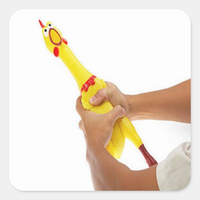 Sticker Carré Choquer Le Poulet (Devant)