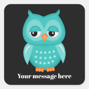 Sticker Carré chou mignon amoureux ajouter un message