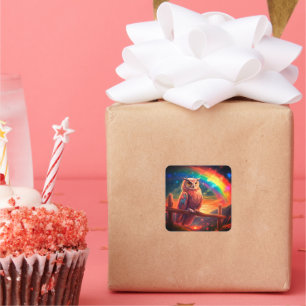 Sticker Carré Chouette