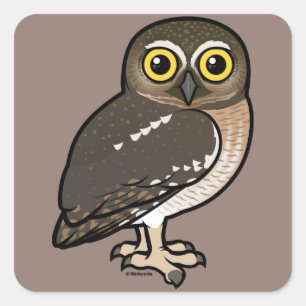 Sticker Carré Chouette d'elfe Birdorable