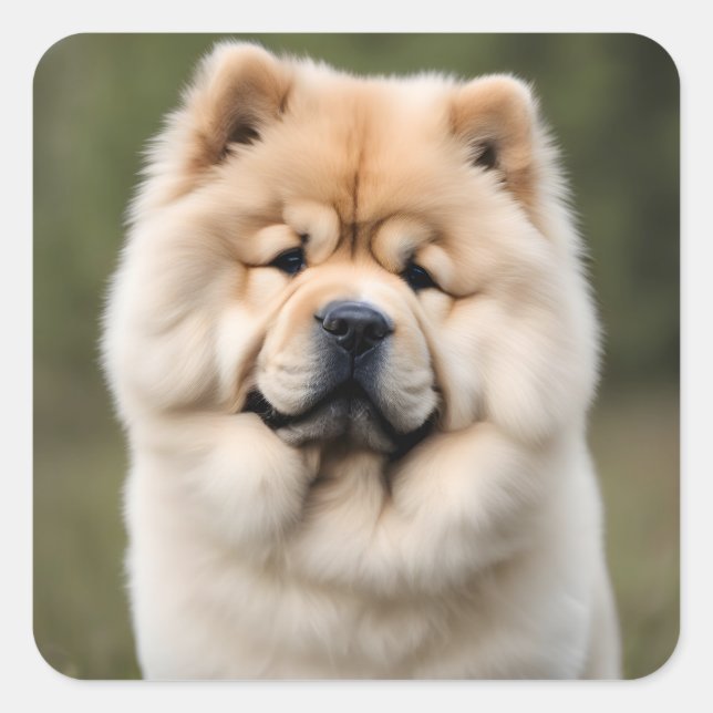 Sticker Carré Chow Chow (Devant)