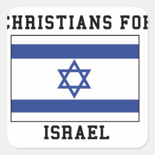 Sticker Carré Chrétiens pour l'Israël