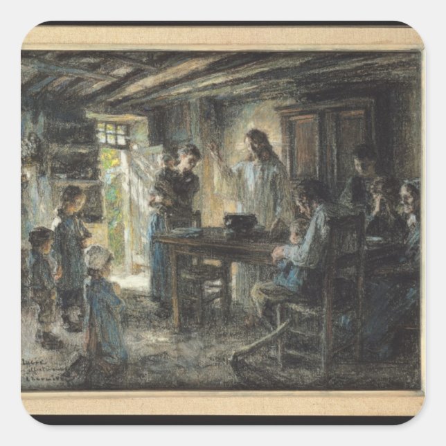 Sticker Carré Christ avec le Meek, 1903-04 (Devant)