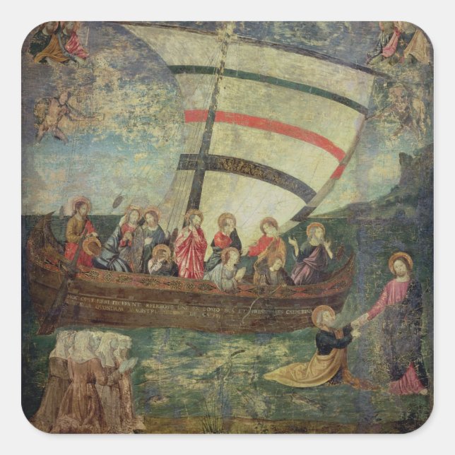 Sticker Carré Christ walking on the water, after the Navicella (Devant)