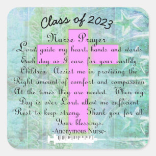 Sticker Carré Christian Nurse Prayer Class 2023