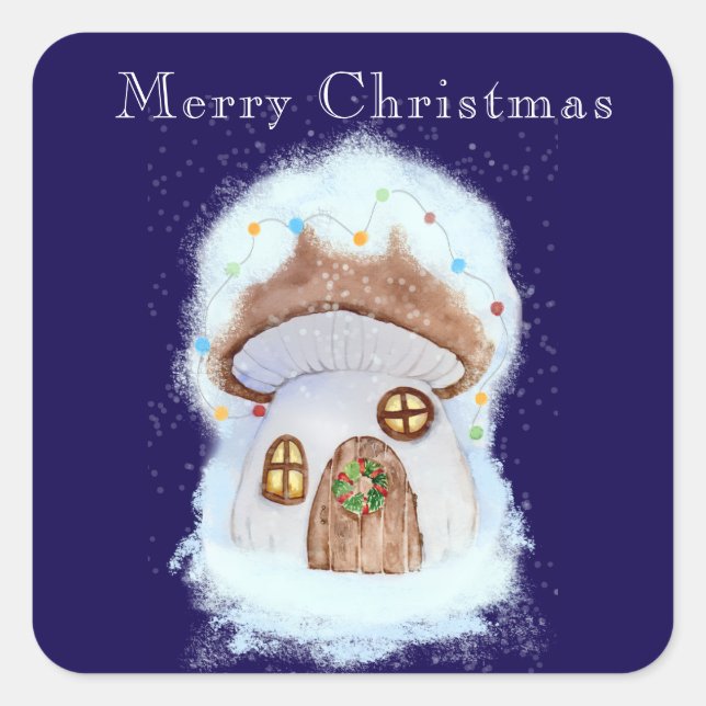 Sticker Carré Christmas fairy house (Devant)
