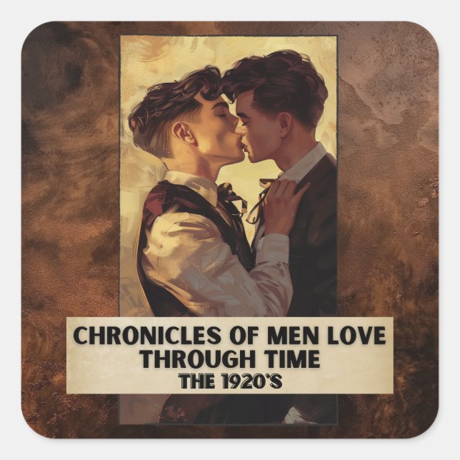 Sticker Carré Chroniques des hommes aiment par le temps, les ann (Devant)