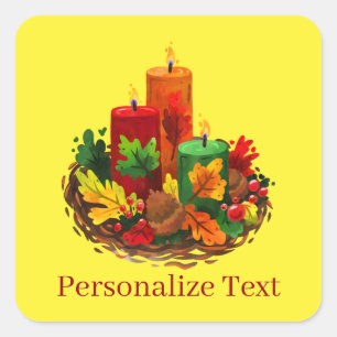 Sticker Carré Chute de Thanksgiving