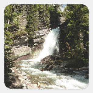 Sticker Carré Chutes Baring dans le parc national de Glacier