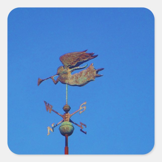 Sticker Carré Ciel bleu d'Angel Weather (Devant)