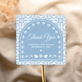 Sticker Carré Cielito Lindo Papel Picado Baby Shower