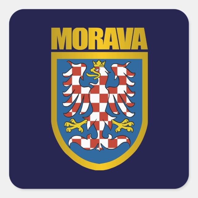 Sticker Carré Cimier de Morava (Moravie) (Devant)