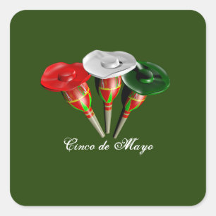 Sticker Carré Cinco de mayo, fiesta mexicaine