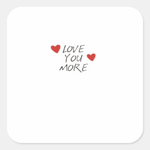 Sticker Carré Citation Amour Plus Design Minimaliste