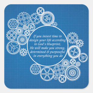 Sticker Carré Citation chrétienne inspirante - le plan directeur