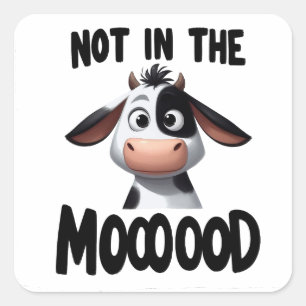 Sticker Carré Citation de vache "Pas dans le lait"