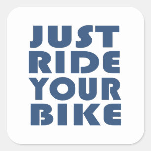 Sticker Carré Citation de VTT motivationnel - Cyclisme drôle