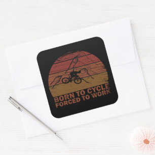 Sticker Carré Citation de VTT motivationnelle - Cyclisme drôle