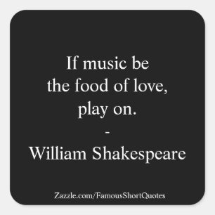 Sticker Carré Citation de William Shakespeare - Amour